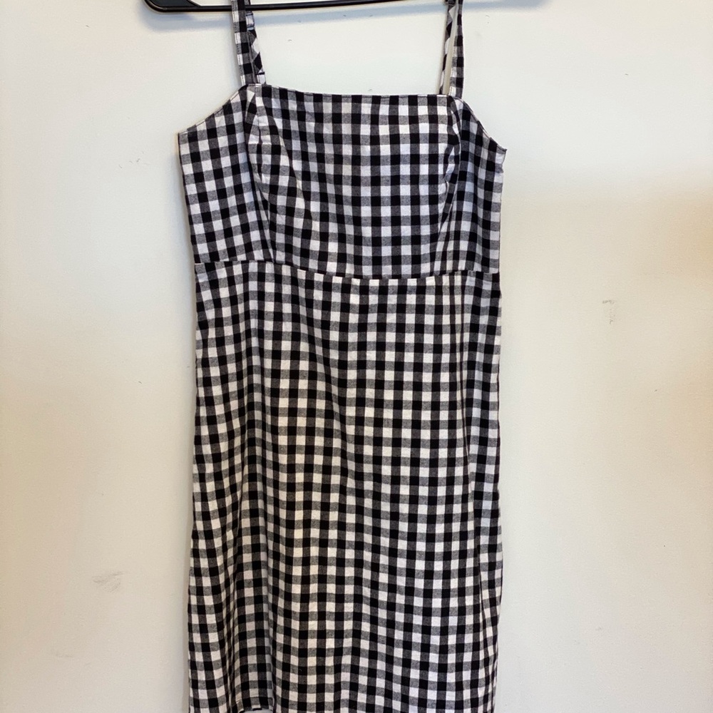 Hollister Dress Black and White Checkered